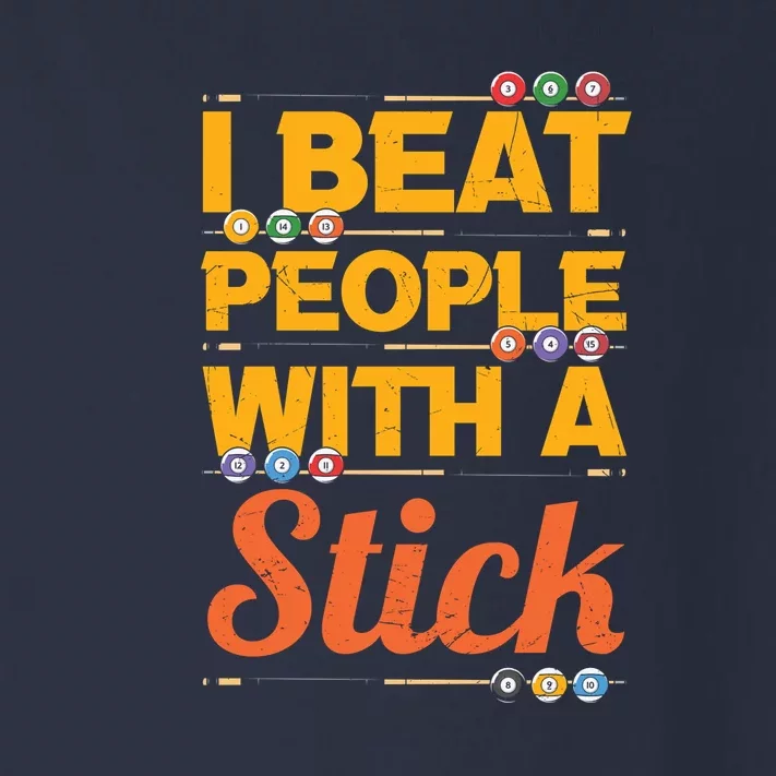 Father's Day I Beat People With A Stick Billiards Gift For Dad Toddler Long Sleeve Shirt