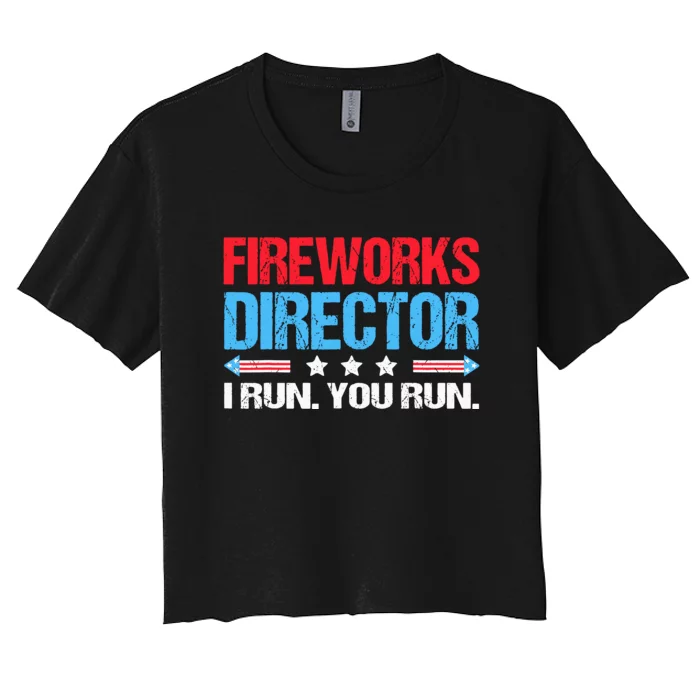 Fireworks Director I Run You Run Women's Crop Top Tee