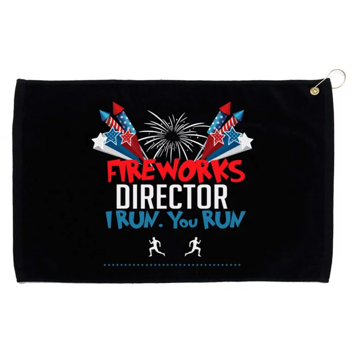 Fireworks Director I Run You Run Grommeted Golf Towel