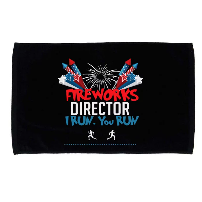 Fireworks Director I Run You Run Microfiber Hand Towel