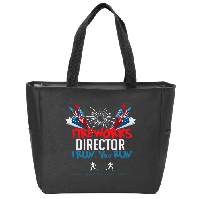 Fireworks Director I Run You Run Zip Tote Bag