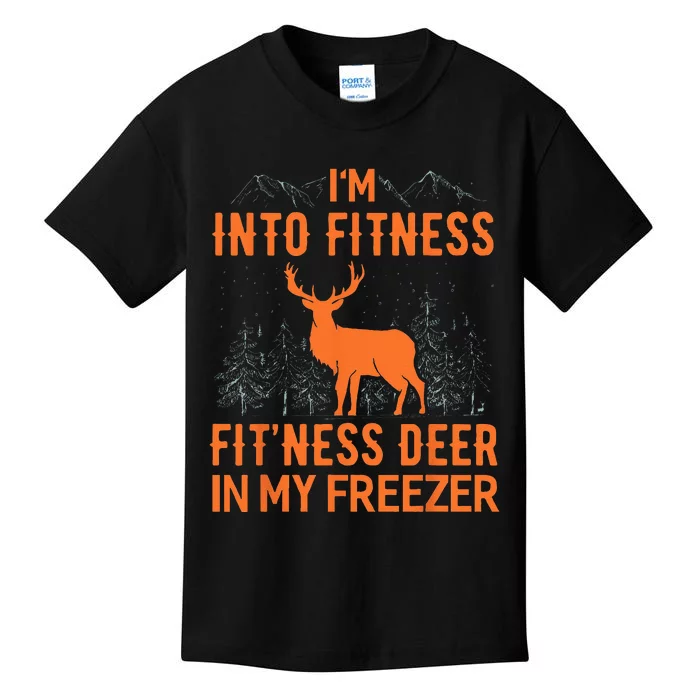 Fitness Deer In My Freezer Deer Deer Hunting Kids T-Shirt