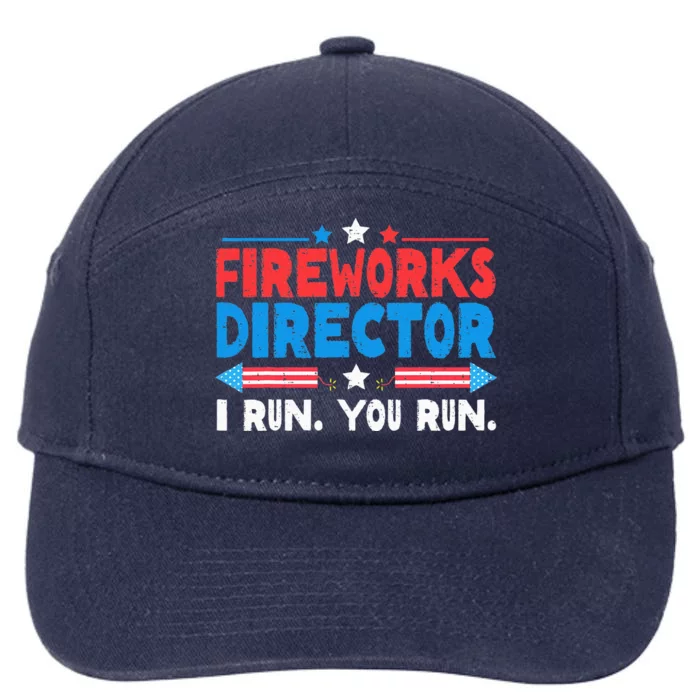 Fireworks Director I Run You Run 4th Of July 7-Panel Snapback Hat