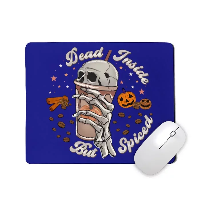 Funny Dead Inside But Spiced Skeletons Cup Spooky Halloween Gift Mousepad