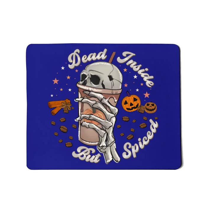 Funny Dead Inside But Spiced Skeletons Cup Spooky Halloween Gift Mousepad