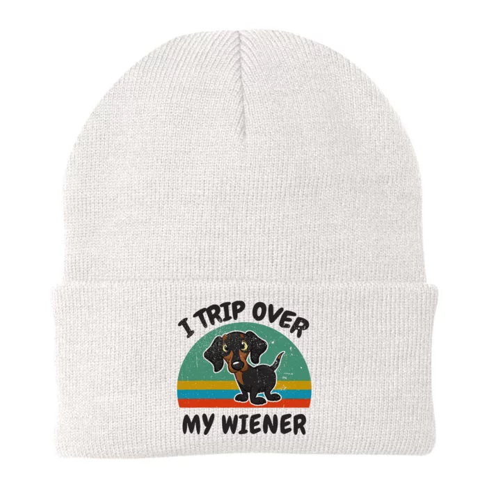 Funny Dachshundshirt I Trip Over My Weinerdog Knit Cap Winter Beanie