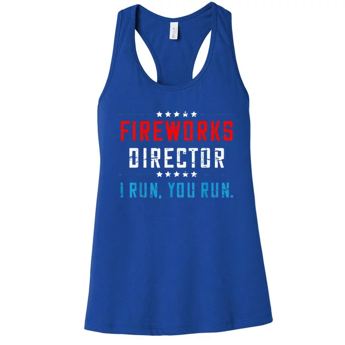 Fireworks Director If I Run You Run Women's Racerback Tank