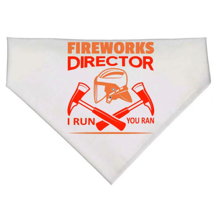 Fireworks Director I Run You Run USA-Made Doggie Bandana