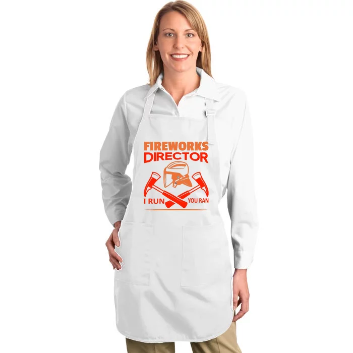 Fireworks Director I Run You Run Full-Length Apron With Pocket