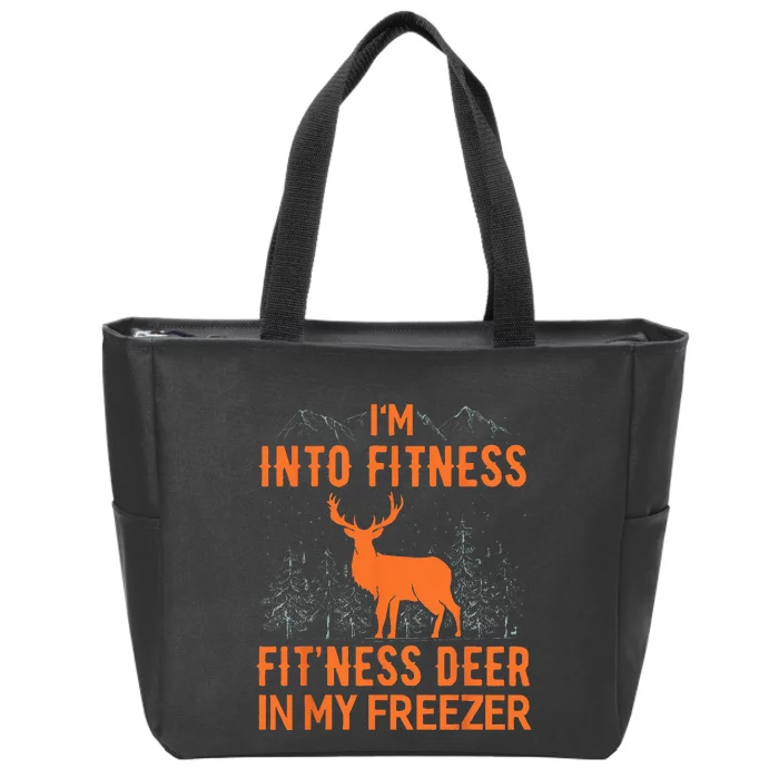 Fitness Deer in my Freezer Deer Deer Hunting Zip Tote Bag