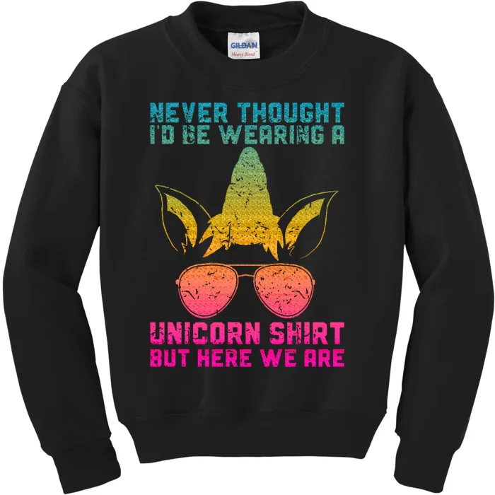 Fathers Day I Wear A Unicorn Dadacorn Kids Sweatshirt