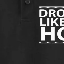 Funny Drop It Like Its Hot Graphic For Wife Husband Dry Zone Grid Performance Polo