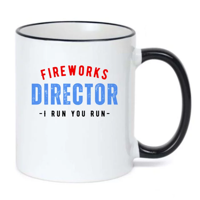 Fireworks Director If I Run You Run Black Color Changing Mug