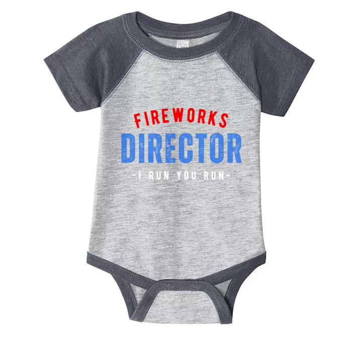 Fireworks Director If I Run You Run Infant Baby Jersey Bodysuit