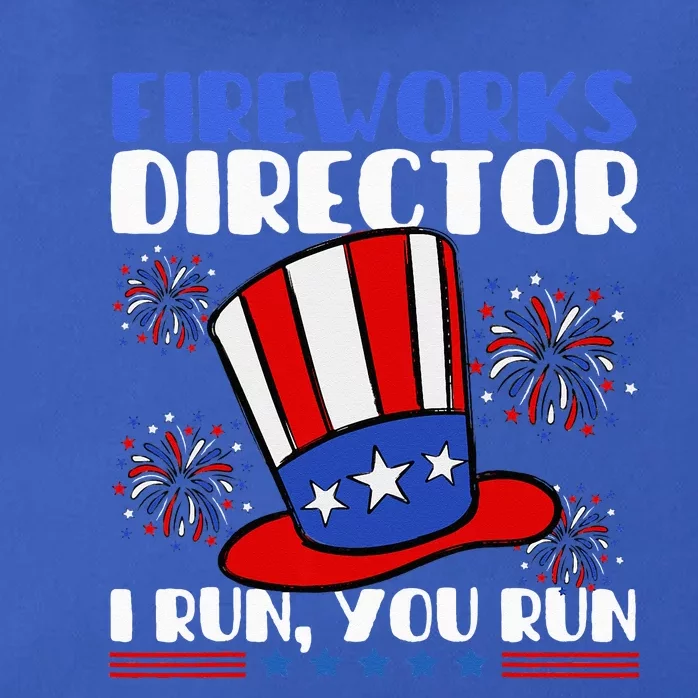 Fireworks Director I Run You Run Flag Funny 4th Of July Zip Tote Bag