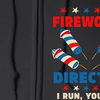 Fireworks Director I Run You Run Funny 4th Of July Women Full Zip Hoodie