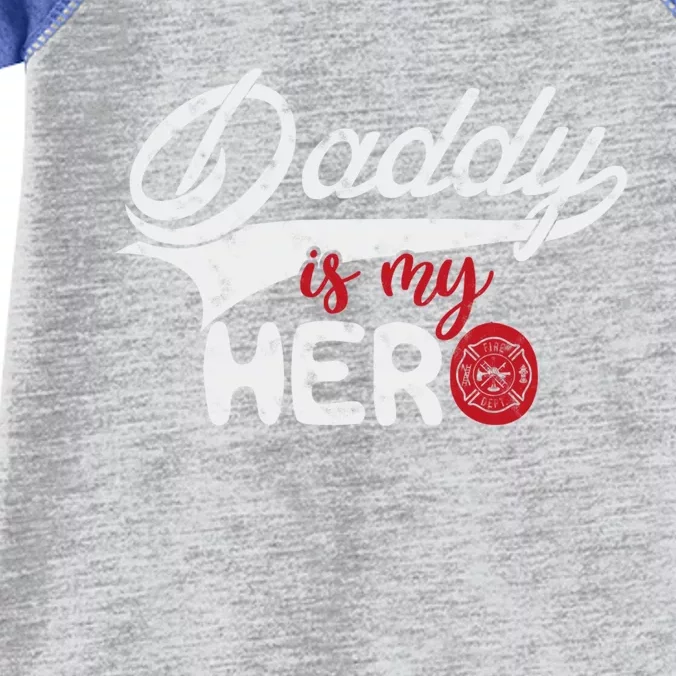 Firefighter Daddy Is My Hero Gift For Fire Son Daughter Cool Gift Infant Baby Jersey Bodysuit