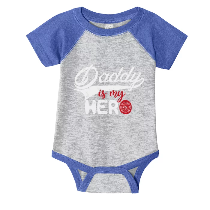 Firefighter Daddy Is My Hero Gift For Fire Son Daughter Cool Gift Infant Baby Jersey Bodysuit