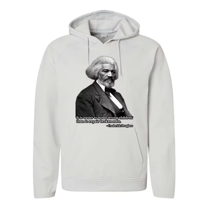 Frederick Douglass Inspirational Quote Black History Month Gift Performance Fleece Hoodie