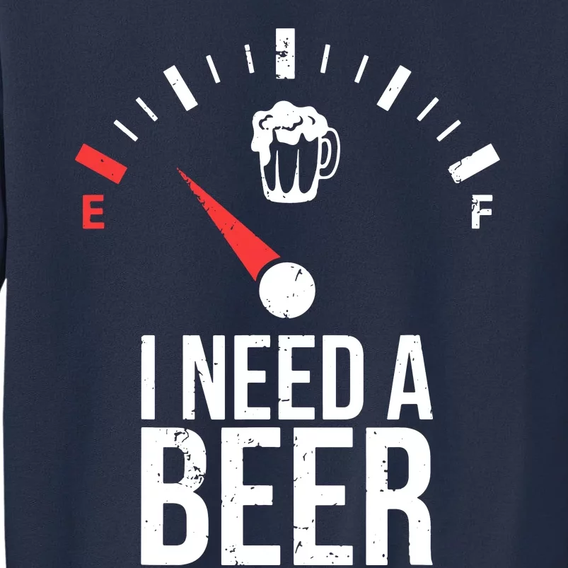 Funny Drinking I Need A Beer Meter Sweatshirt