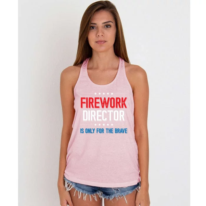 Firework Director Is Only Firework Director Gift Women's Knotted Racerback Tank