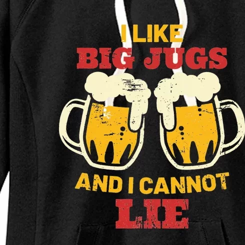 Funny Drinking I like Beer Jugs & I Cannot Lie Oktoberfest Women's Fleece Hoodie