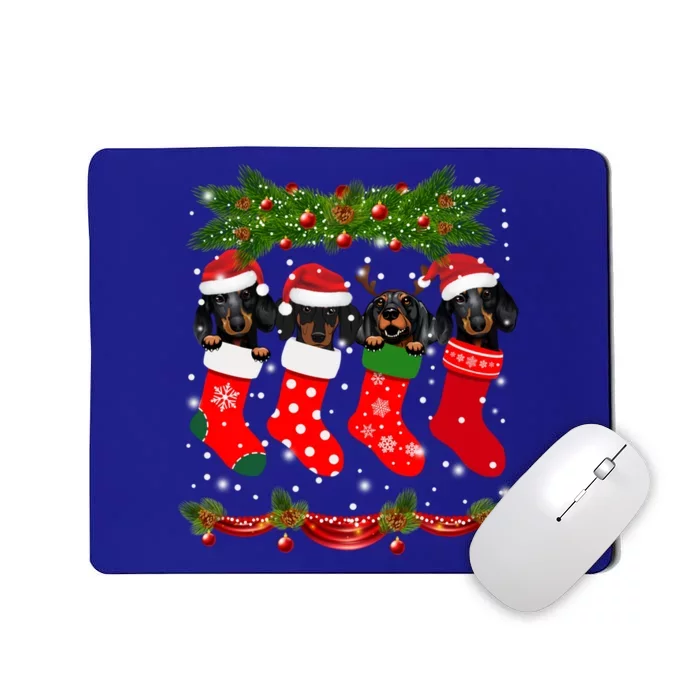 Funny Dachshund In Socks Christmas Dog Lovers Xmas Sweater Meaningful Gift Mousepad