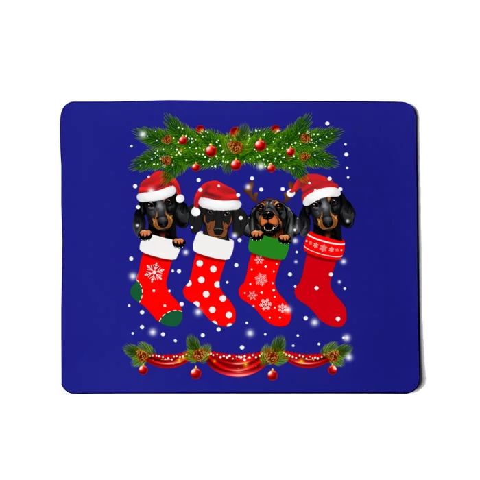 Funny Dachshund In Socks Christmas Dog Lovers Xmas Sweater Meaningful Gift Mousepad