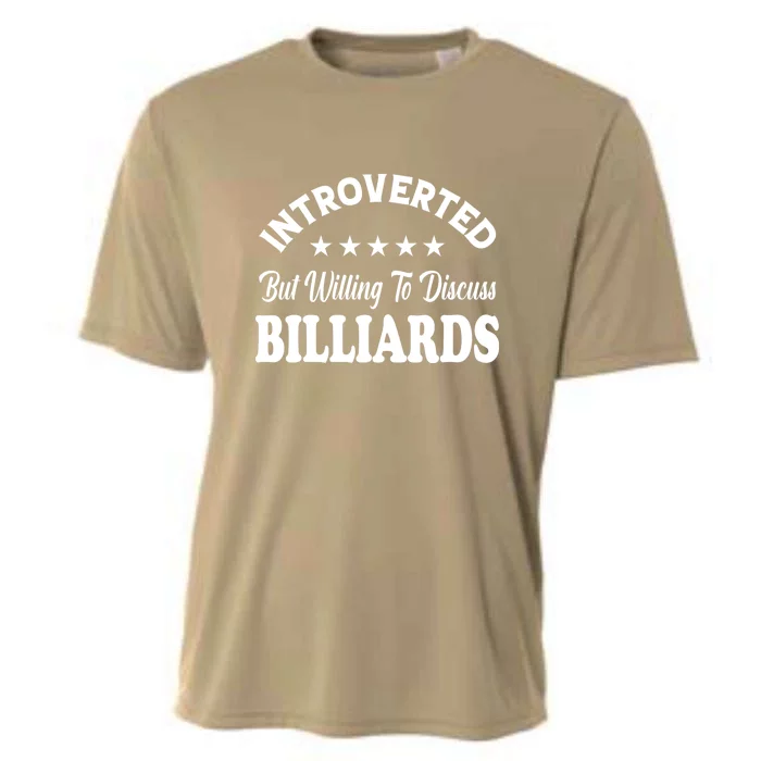 Father's Day Introverted But Willing To Discuss Billiards Gift For Dad Cooling Performance Crew T-Shirt