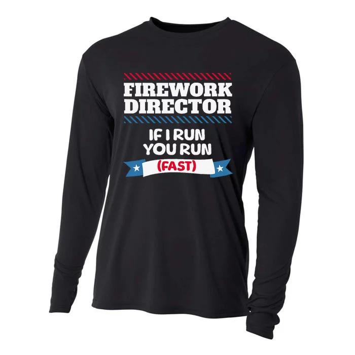 Fireworks Director If I Run You Run July 4th Independence Cooling Performance Long Sleeve Crew