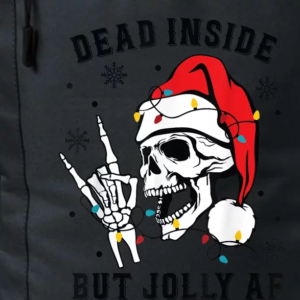 Funny Dead Inside But Jolly Af Gift Skeleton Christmas Gift Daily Commute Backpack