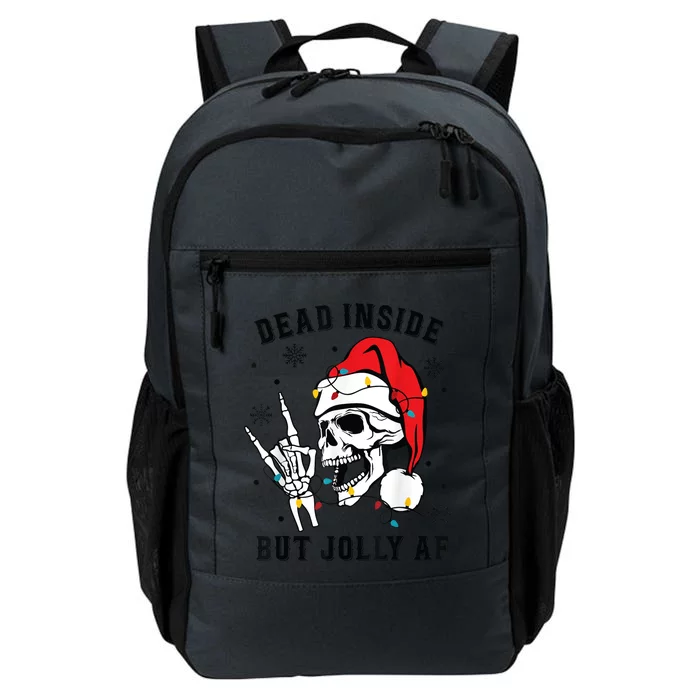 Funny Dead Inside But Jolly Af Gift Skeleton Christmas Gift Daily Commute Backpack