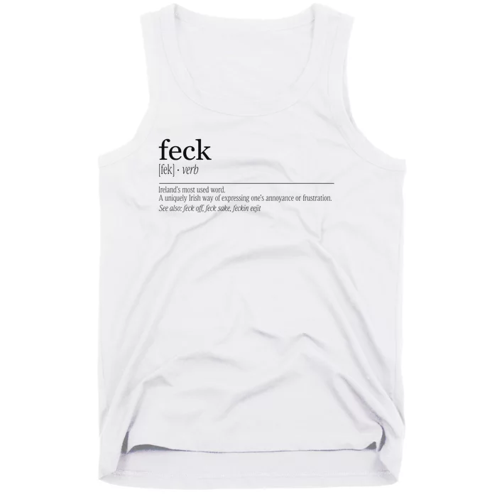 Feck Definition Irish Gift Tank Top