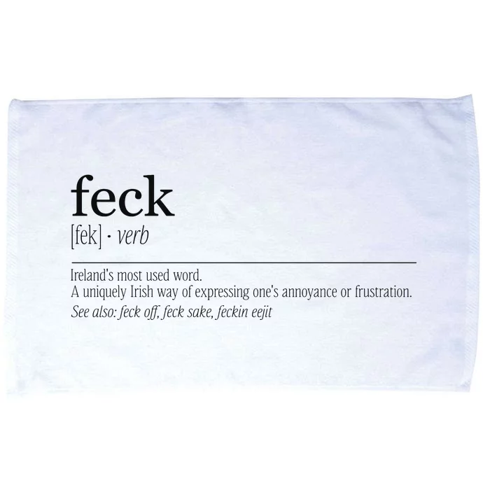 Feck Definition Irish Gift Microfiber Hand Towel