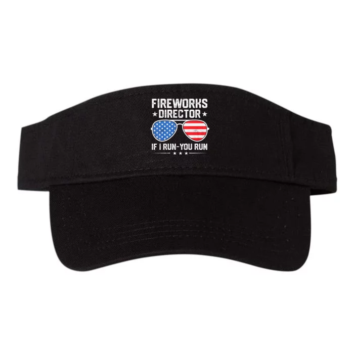 Fireworks Director If I Run You Run For 4th Of July Valucap Bio-Washed Visor