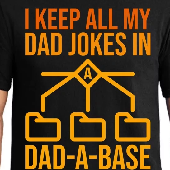 Funny Dad I Keep All My Dad Jokes In A Dad A Base Dad Jokes Funny Gift Pajama Set