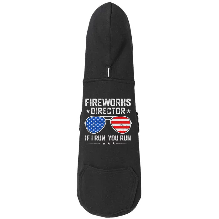 Fireworks Director If I Run You Run Doggie 3-End Fleece Hoodie