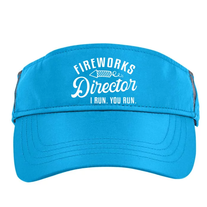 Fireworks Director I Run You Run | 4th Of July Adult Drive Performance Visor