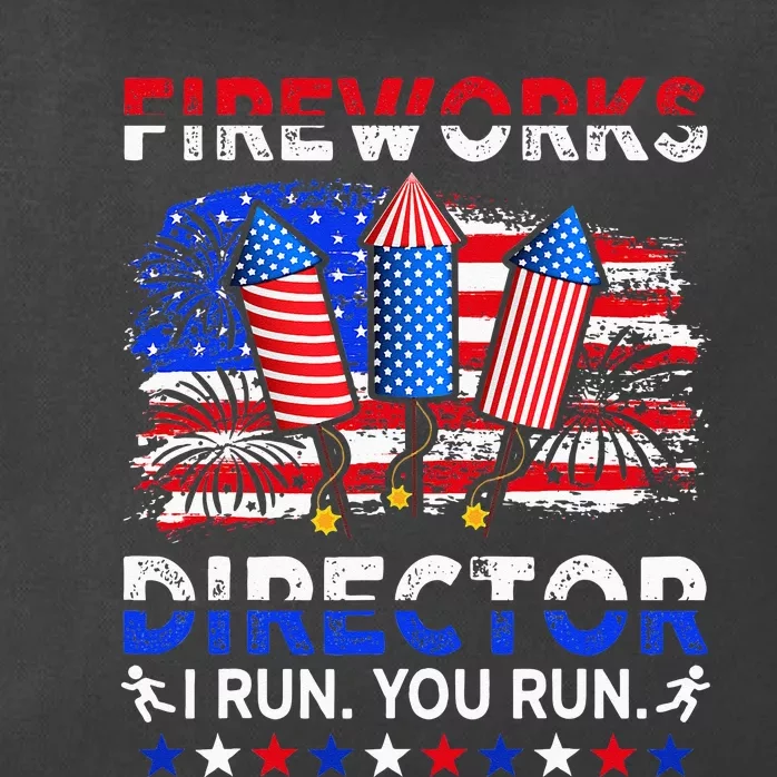 Fireworks Director I Run You Run Funny 4th Of July Zip Tote Bag