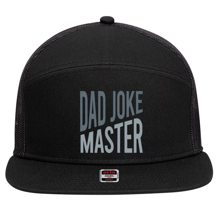 Funny Dad Joke Master Bad Jokes 7 Panel Mesh Trucker Snapback Hat