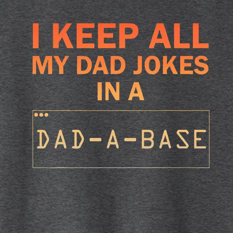 Funny Dad Jokes Database Dad Joke Lovers Women's Crop Top Tee