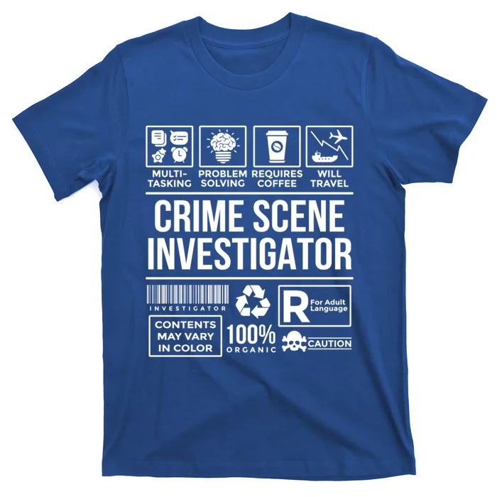 Forensic Detectives Job Skills For Crime Scene Investigator Gift T-Shirt