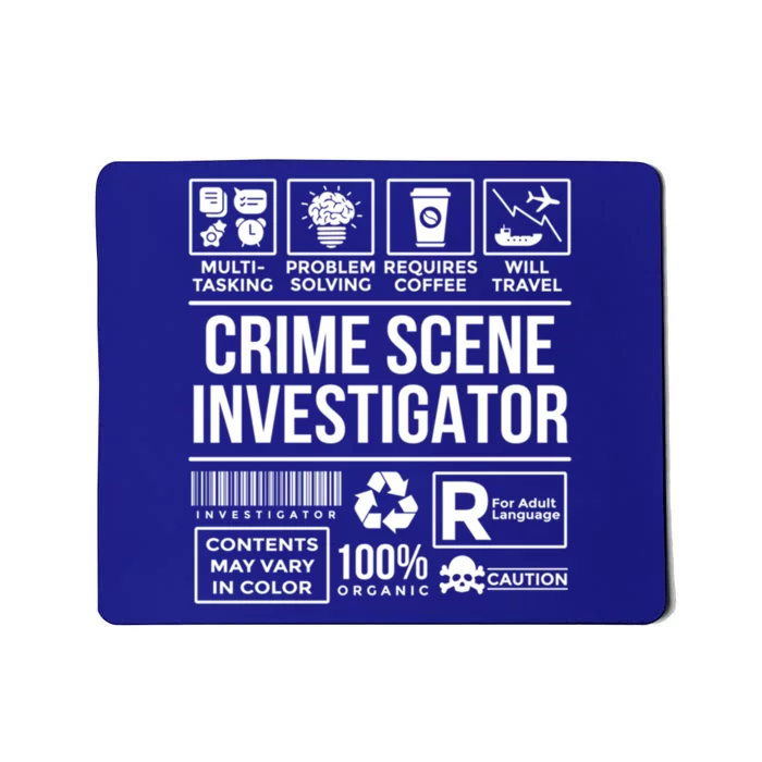 Forensic Detectives Job Skills For Crime Scene Investigator Gift Mousepad