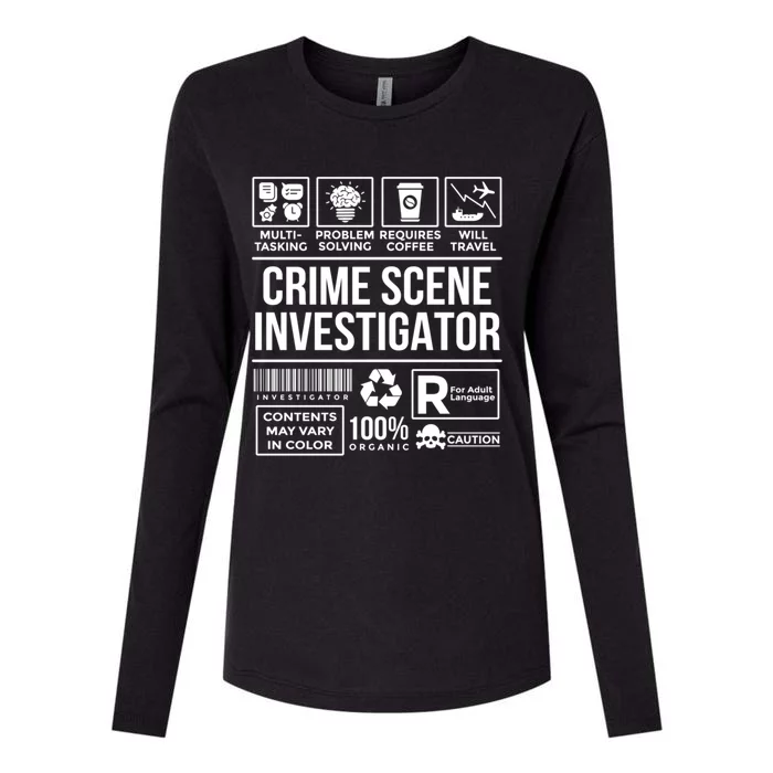 Forensic Detectives Job Skills For Crime Scene Investigator Gift Womens Cotton Relaxed Long Sleeve T-Shirt