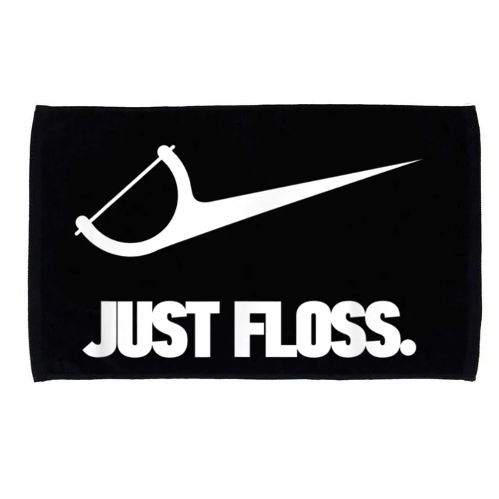 Funny Dentist Just Floss Dental Office Gift Microfiber Hand Towel