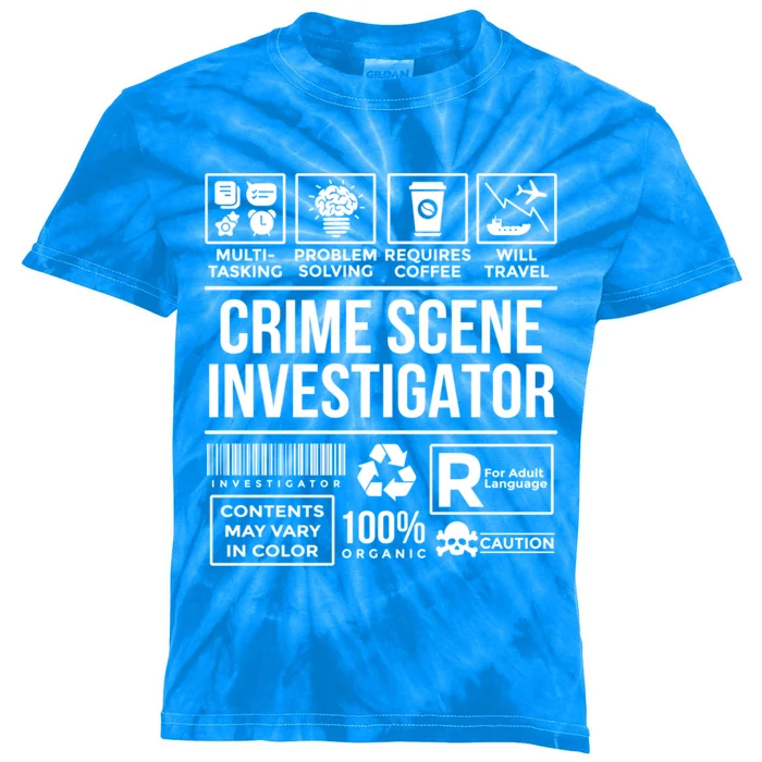 Forensic Detectives Job Skills For Crime Scene Investigator Cute Gift Kids Tie-Dye T-Shirt