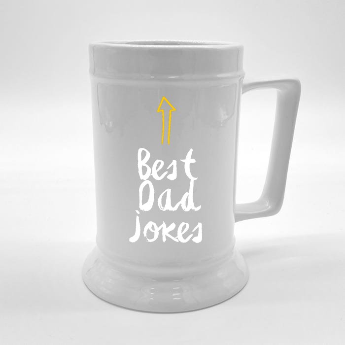 Funny Dad Jokes Gift For Fathers Day Front & Back Beer Stein