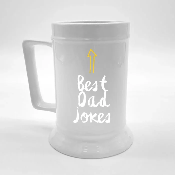 Funny Dad Jokes Gift For Fathers Day Front & Back Beer Stein