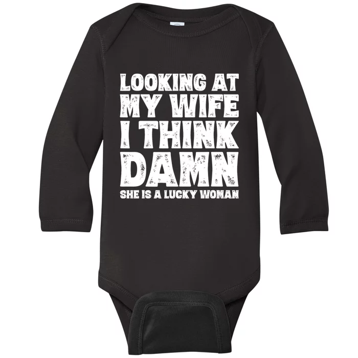 Funny Dad Joke Quote For Husband Father From Wife Baby Long Sleeve Bodysuit