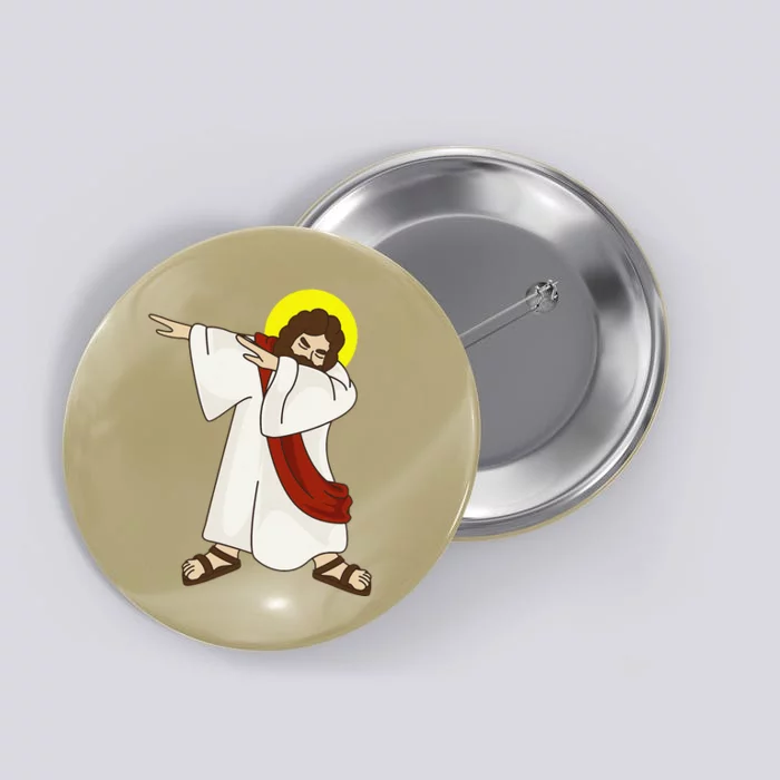 Funny Dabbing Jesus Christ Birthday Present For You Button